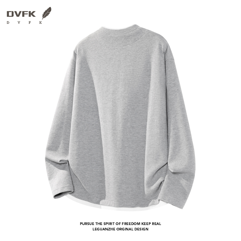 Men Fake Two Piece Long Sleeve - Mens Fashion Casual 评论和价格