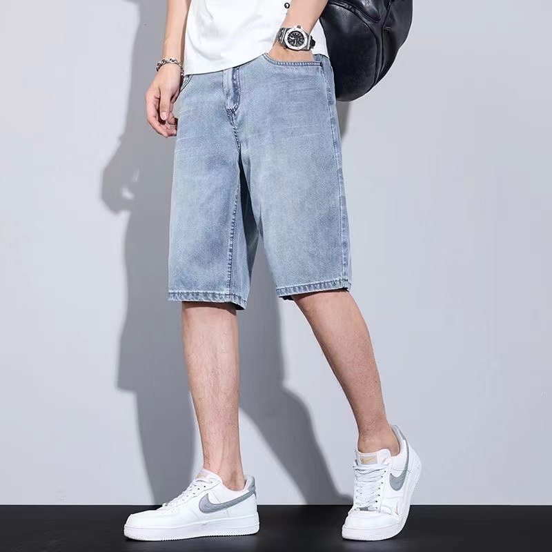 Men's Shorts Jeans Blue Denim  - Men'S Fashion With Baggy Jeans 评论和价格