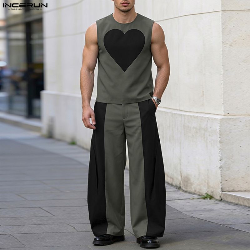 INCERUN Men's Sets Patchwork C - Mens Fashion Casual 评论和价格