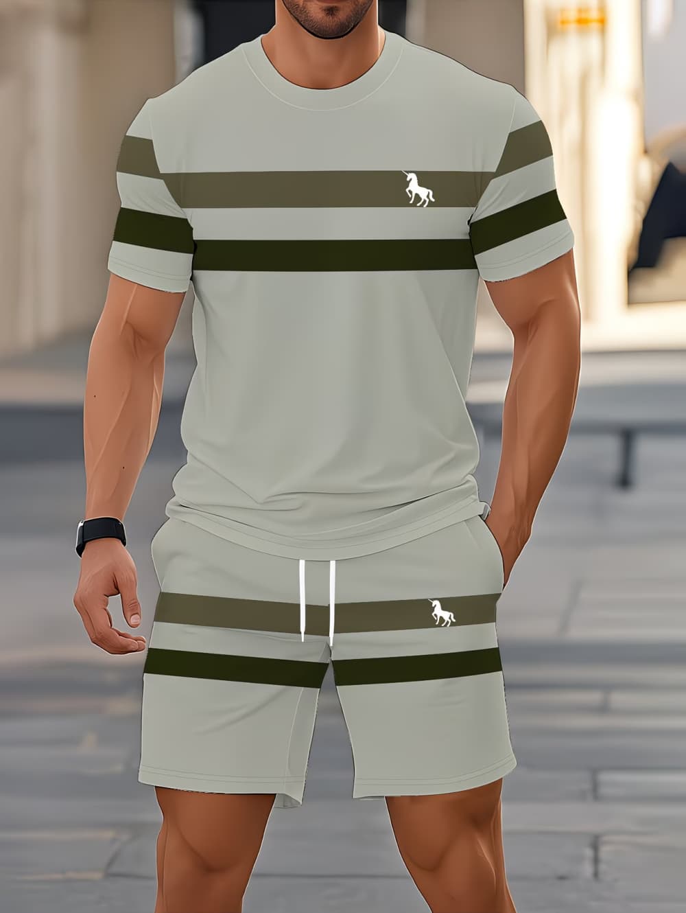 Men's Summer Sets Funny 3D Str - Queer Men'S Fashion 评论和价格