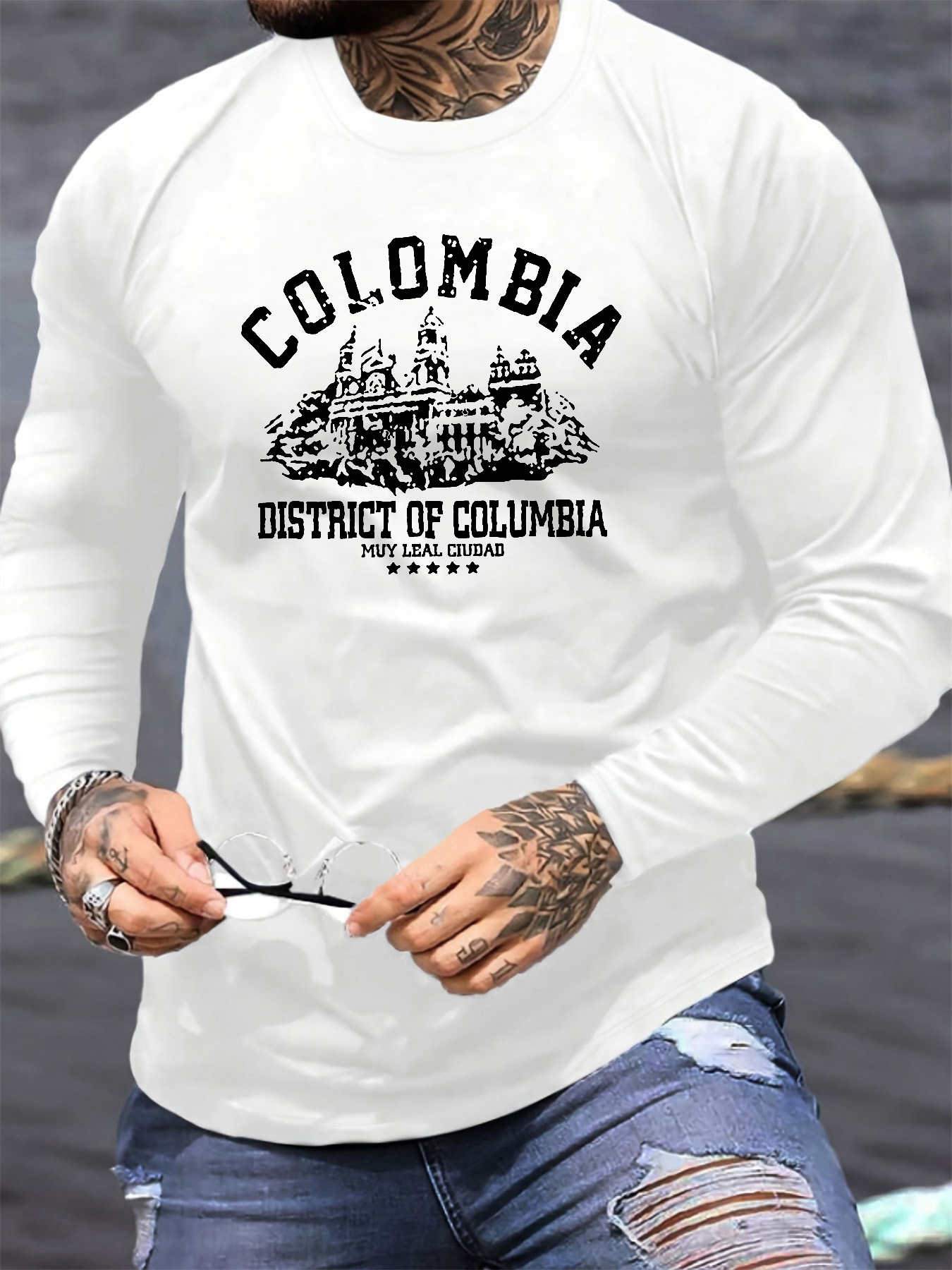 100% Cotton Men's Long Sleeved - Mens Fashion Casual 评论和价格