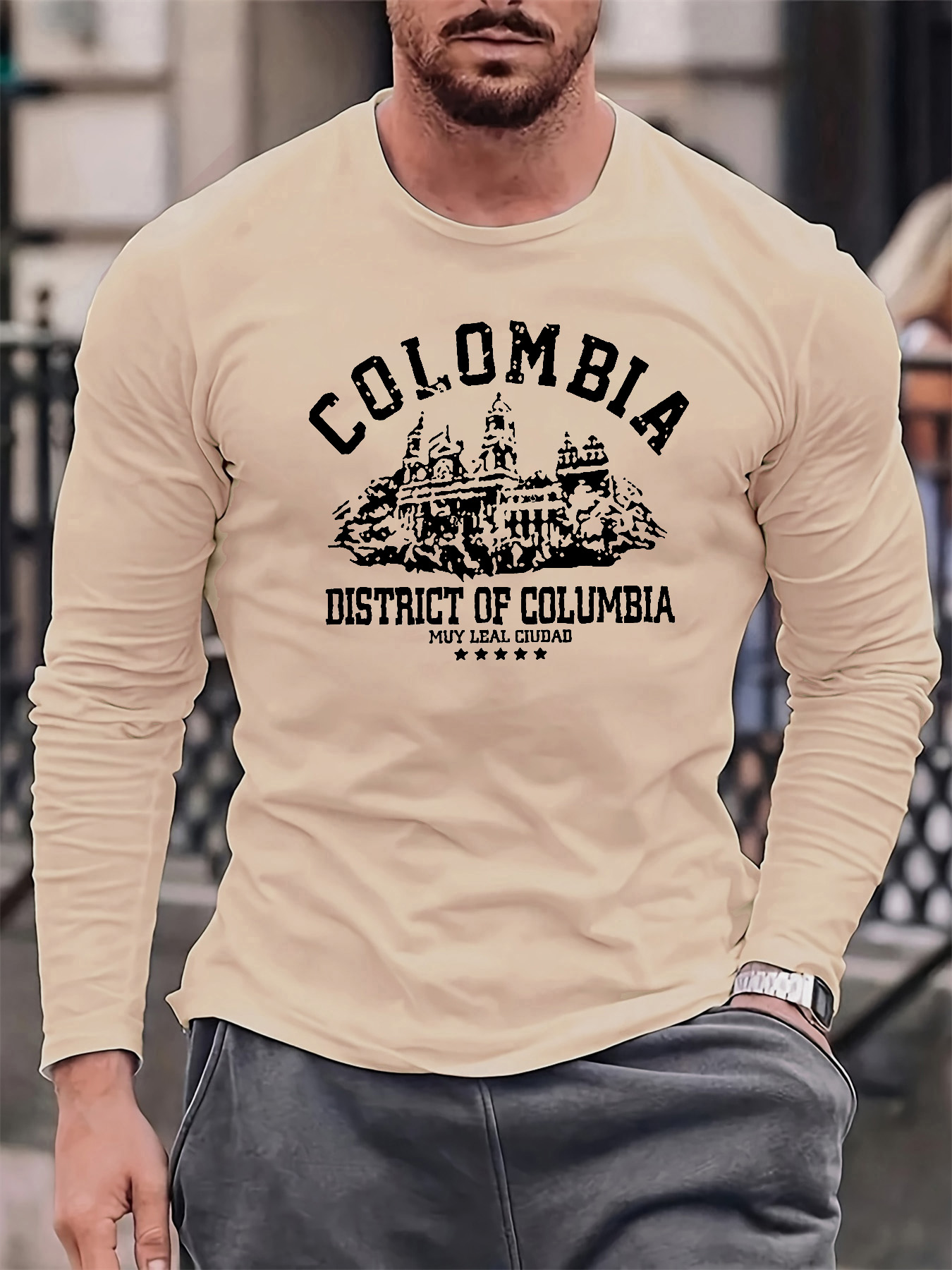 100% Cotton Men's Long Sleeved - Mens Fashion Casual 评论和价格