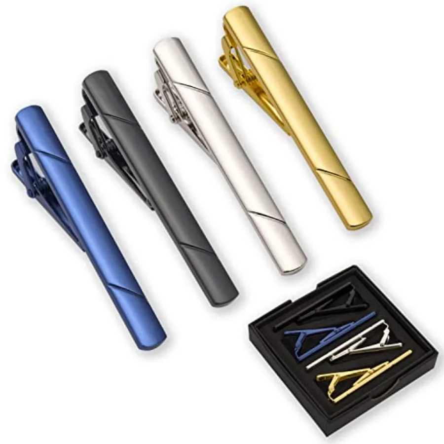 4Pcs Tie Clips For Men Tie Bar - Men'S Fashion Accessories 评论和价格