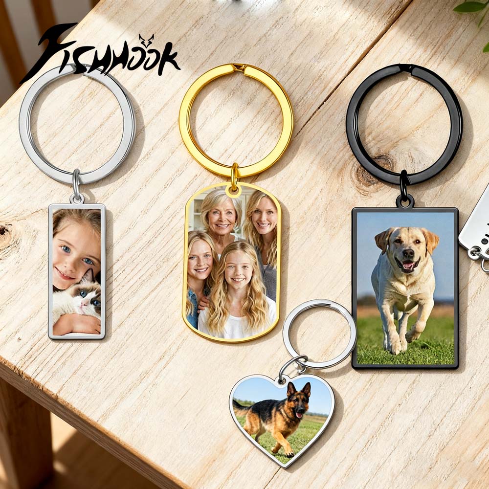 Family Couple Print Photo Keyc - Men'S Fashion Gold Chain 评论和价格