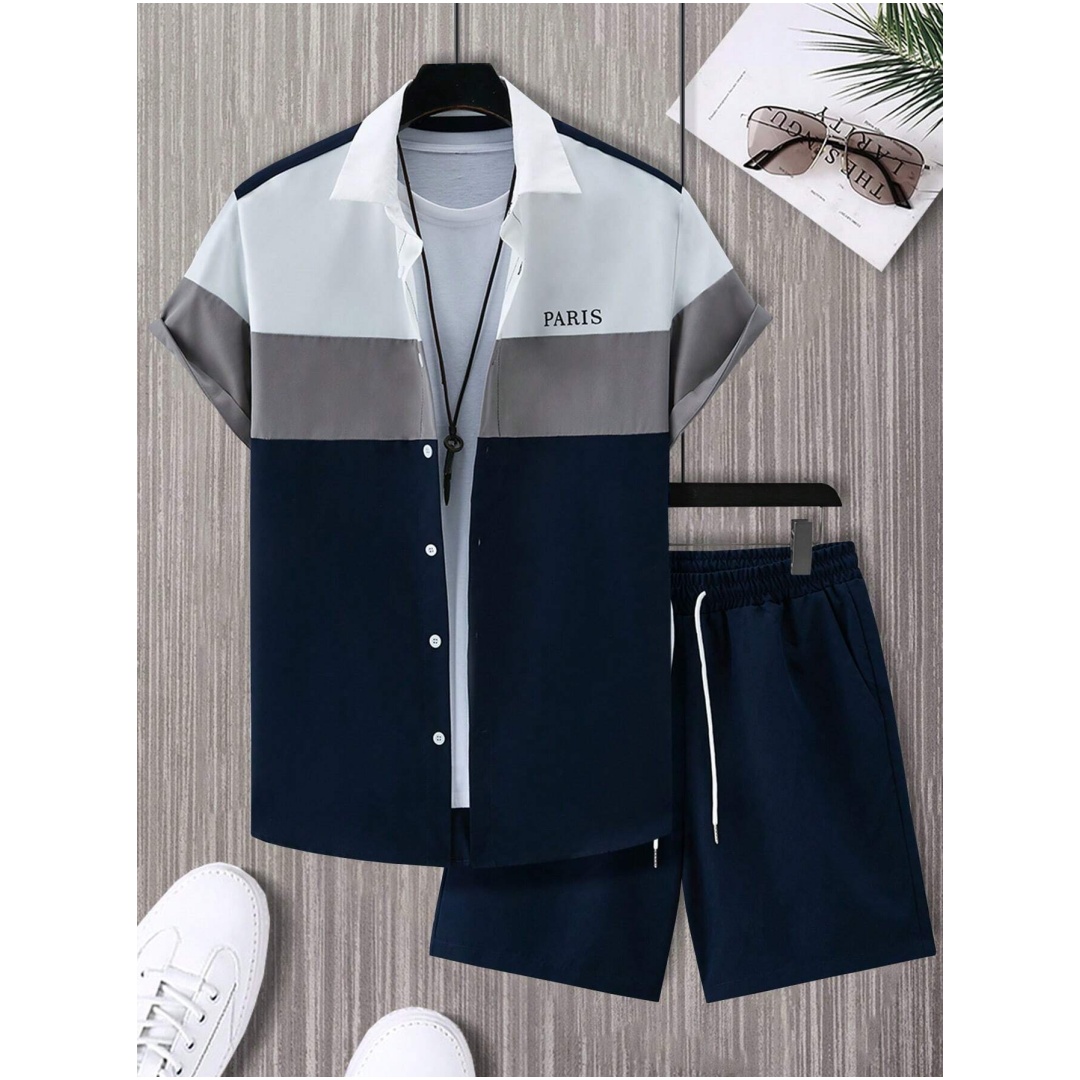 Men's Fashion Suit Blue And Wh - Queer Men'S Fashion 评论和价格