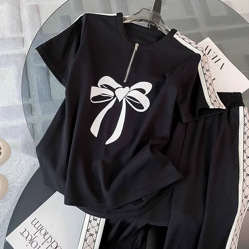 Plus Size Bow Print Short Slee - Men'S Fashion Over 50 评论和价格