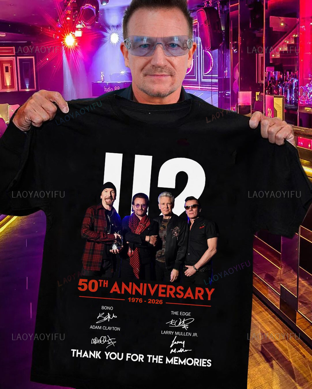U2 Band 50 Anniversary Graphic - Men'S Fashion Over 50 评论和价格