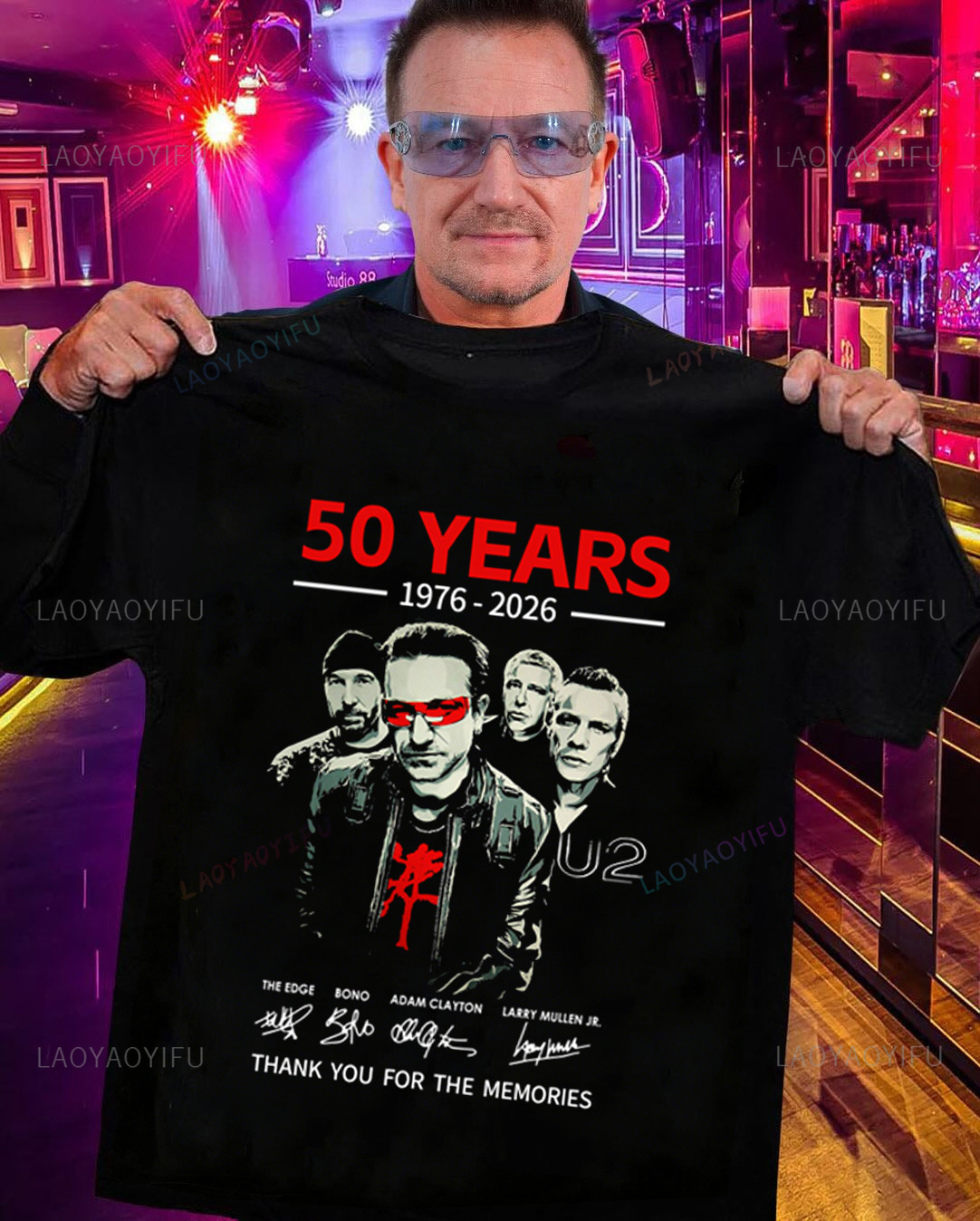 U2 Band 50 Anniversary Graphic - Men'S Fashion Over 50 评论和价格