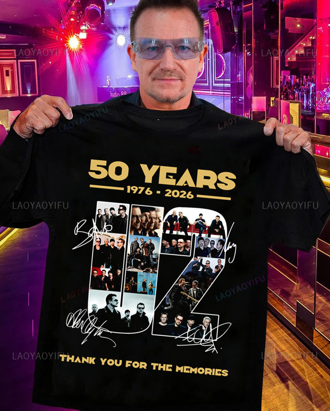 U2 Band 50 Anniversary Graphic - Men'S Fashion Over 50 评论和价格