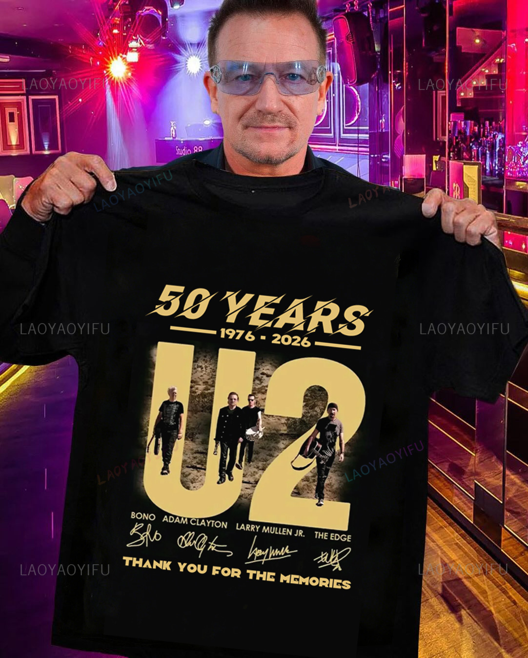 U2 Band 50 Anniversary Graphic - Men'S Fashion Over 50 评论和价格