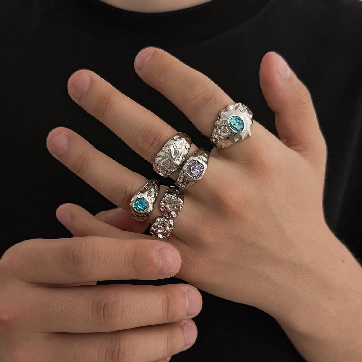 Ingemark 5 Pcs/Set Punk Colorf - Men'S Fashion Easter 评论和价格