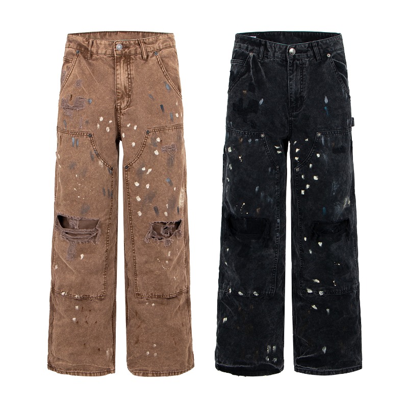 American Retro High Street Rip - Men'S Fashion With Baggy Jeans 评论和价格