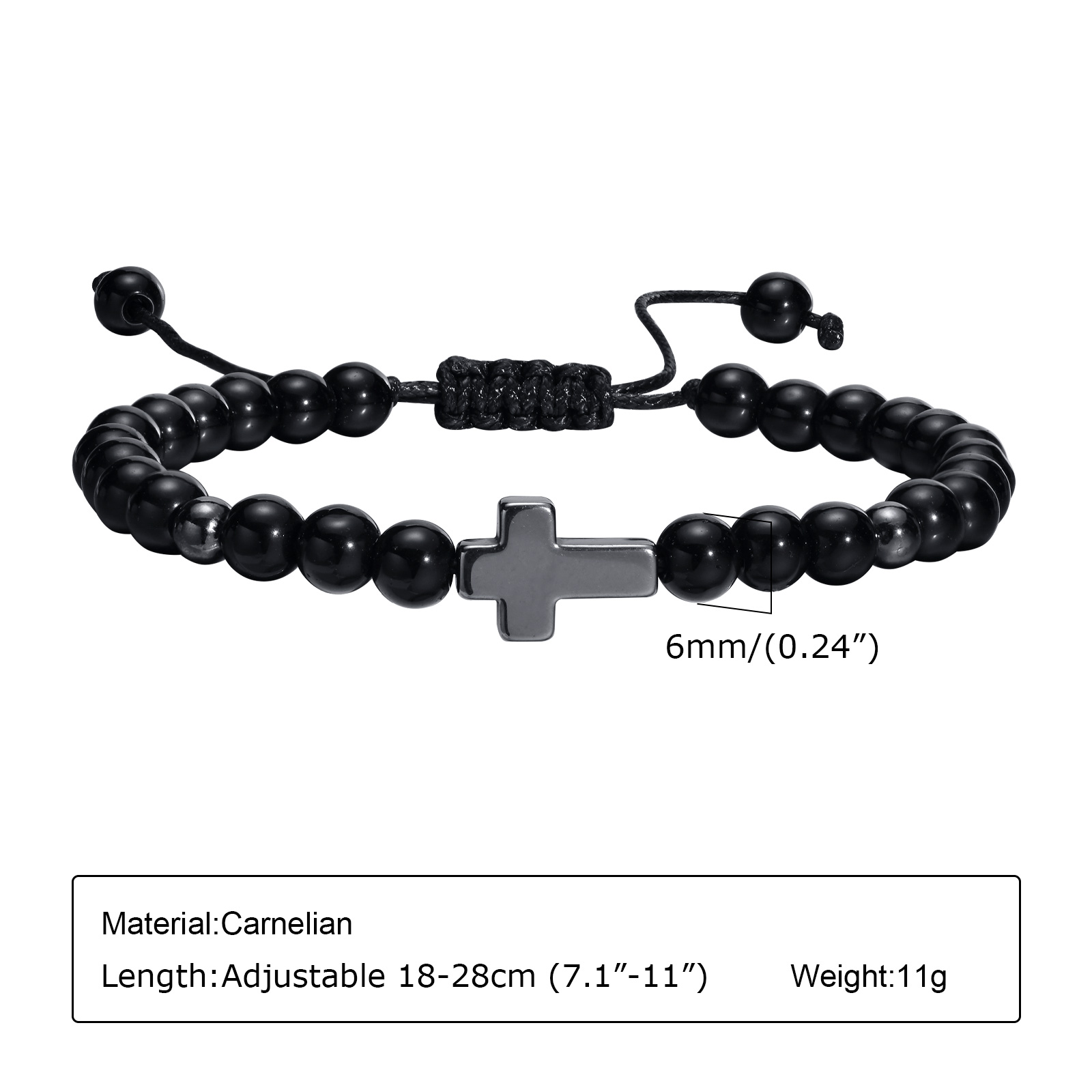 Easter Hematite Cross Bracelet - Men'S Fashion Easter 评论和价格